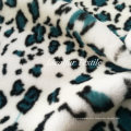 Blue Leopard Print Rabbit Fake Fur